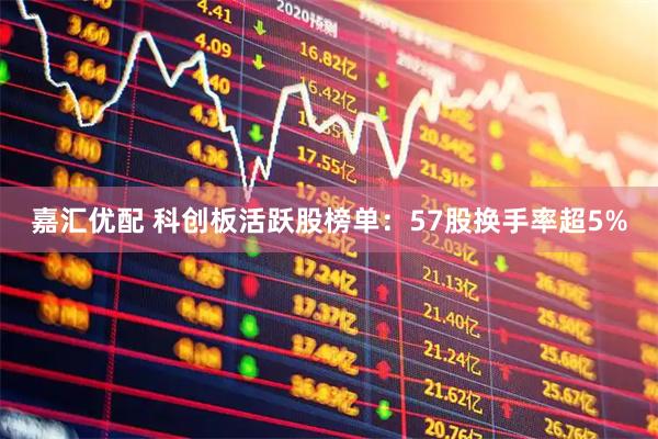 嘉汇优配 科创板活跃股榜单：57股换手率超5%