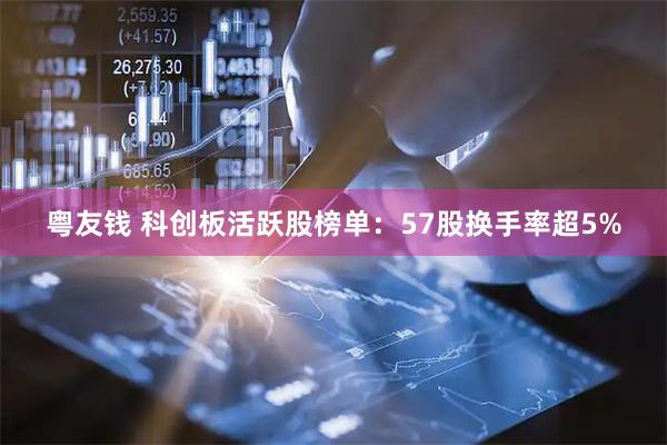 粤友钱 科创板活跃股榜单：57股换手率超5%