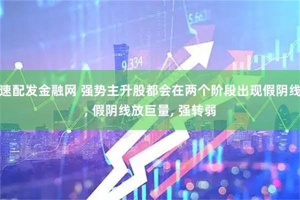 速配发金融网 强势主升股都会在两个阶段出现假阴线, 假阴线放巨量, 强转弱