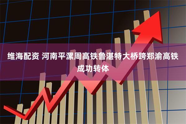 维海配资 河南平漯周高铁鲁湛特大桥跨郑渝高铁成功转体